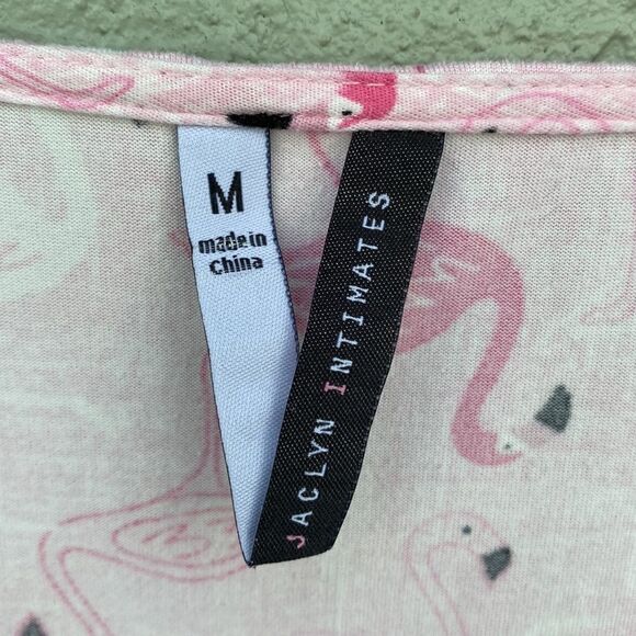 Jacklyn Intimates Flamingo Sz M Nightgown Dress With Pockets - Picture 6 of 10